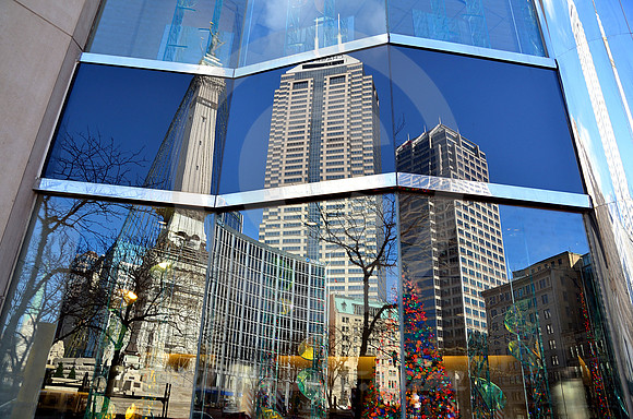 MONUMENT CIRCLE (National Road Indianapolis IN)