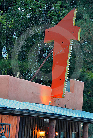 LIT BLANK SIGN (Ojo Caliente NM)