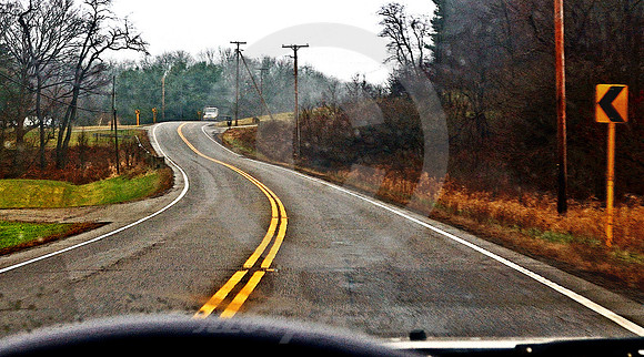 TRUCK ON CURVE (Lincoln Highway nr Hanoverton OH)