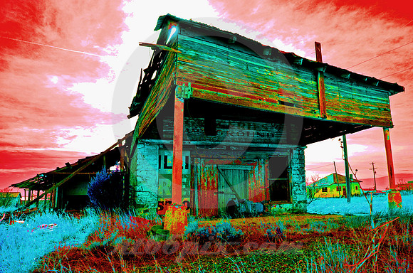 OLD TRAVEL CENTER (COLORIZED) (Newkirk NM)