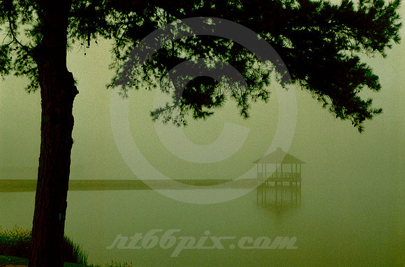 WATERFRONT GAZEBO IN FOG (Henderson TX)
