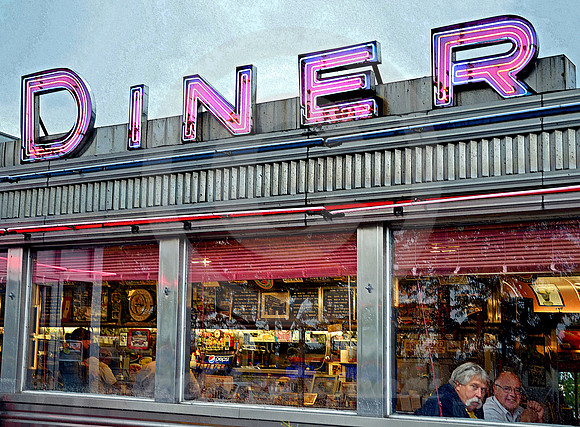 DINER IN RAIN (Erie Canal Herkimer NY)