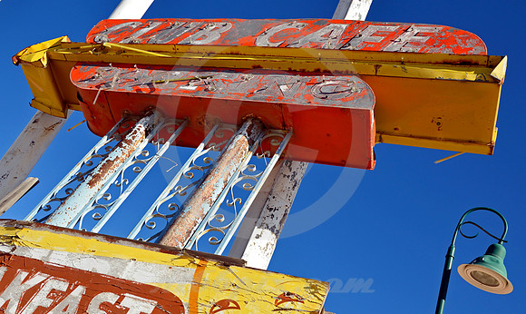 CLUB CAFE SIGN-DETAIL (Rt 66 Santa Rosa NM)