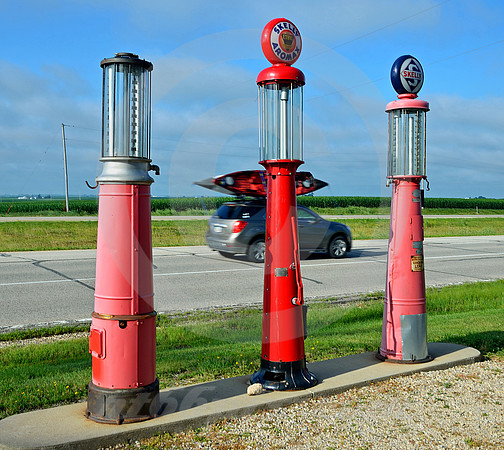 THREE PUMPS, TWO BOATS (Lincoln Highway nr Watkins IA)