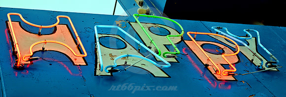 HAPPY NEON (DETAIL) (Rt 66 Sapulpa OK)