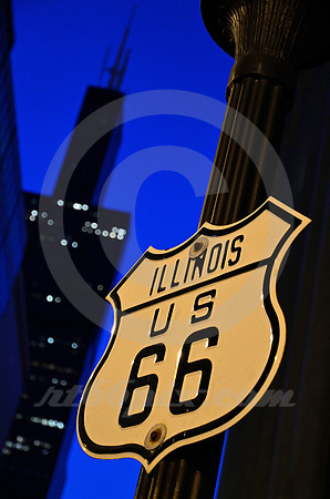 TWO ICONS BEFORE DAWN (Rt 66 Chicago IL)