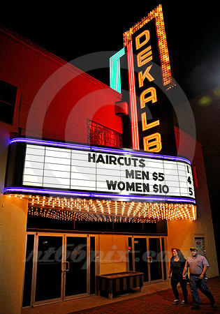 DEKALB THEATER-NIGHT #1 (Lincoln Highway DeKalb IL)