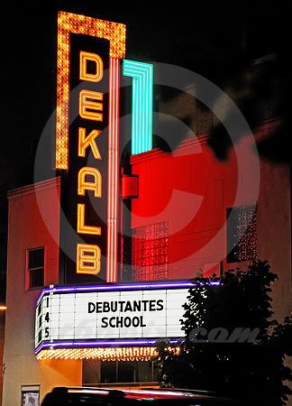 DEKALB THEATER-NIGHT #2 (Lincoln Highway DeKalb IL)