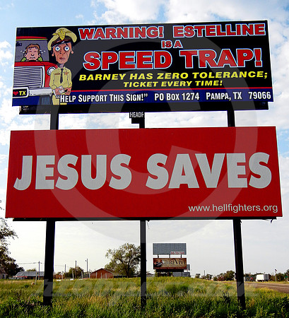 SPEED TRAP, JESUS SAVES (Estelline TX)