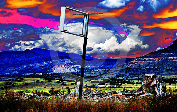 SIGN, SKY & RUIN (Rt 66 nr Cubero NM)