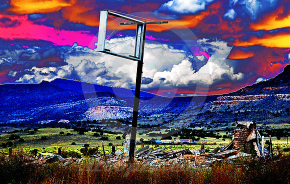 SIGN, SKY & RUIN (Rt 66 nr Cubero NM)