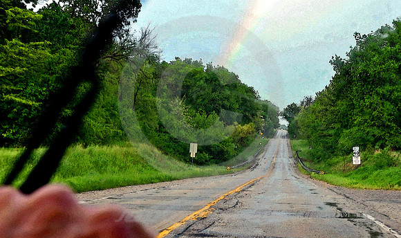 RAINBOW IN RAIN (National Road nr Effingham IL)