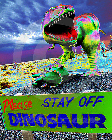 PLEASE STAY OFF DINOSAUR (Rt 66 nr Painted Desert AZ)