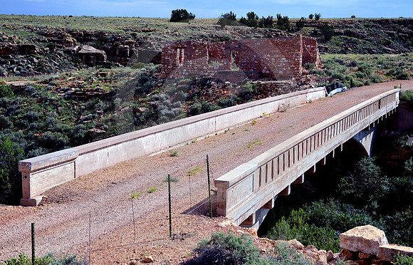 CANYON DIABLO BRIDGE-ABOVE (Rt 66 Two Guns AZ)