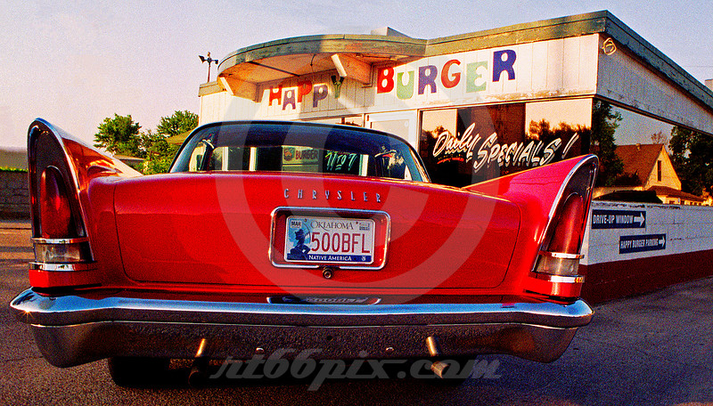 CHRYSLER ('58) AT HAPPY BURGER (Rt 66 Sapulpa OK)