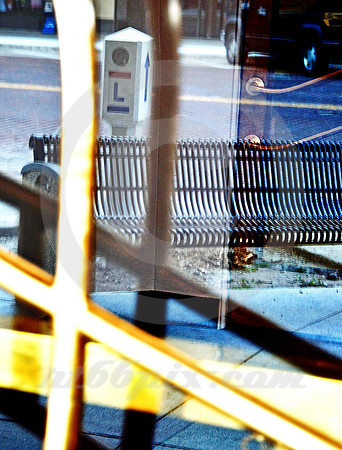 REFLECTED MARKER ON DOOR (Lincoln Highway Kearney NE)