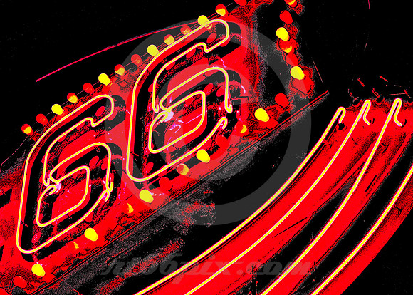 66 & NEON BANDS (Rt 66 Kingman AZ)
