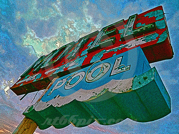 MOTEL, POOL, WAVES (Rt 66/I-40 Yucca AZ)
