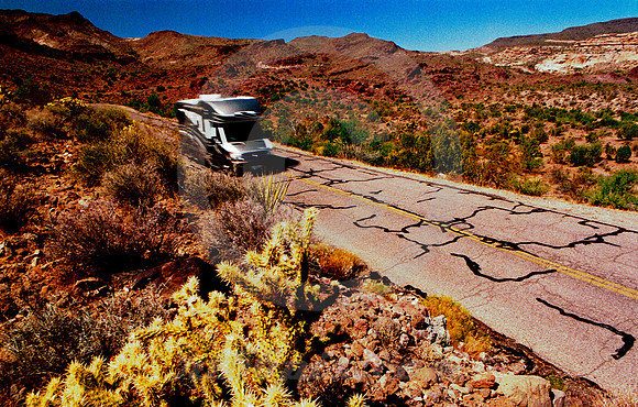 EASTBOUND AND DOWN (Rt 66 nr Oatman AZ)