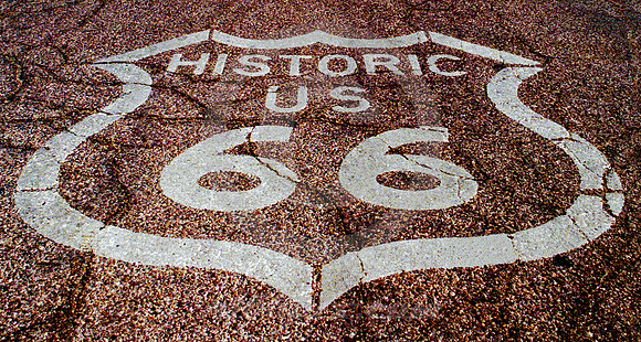 HISTORIC US 66 SHIELD (Rt 66 Oatman AZ)