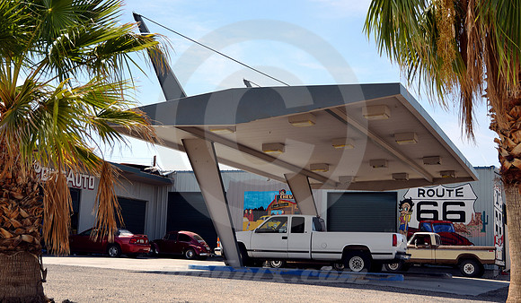 PALMS & GOOGIE CANOPY (Rt 66 Needles CA)