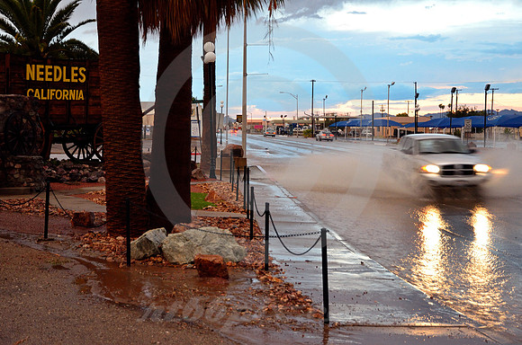 PICKUP TRUCK IN FLOOD (Rt 66 Needles CA)