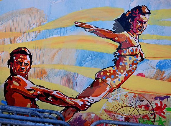 CLASSIC MURAL (Rt 66 Santa Monica CA)