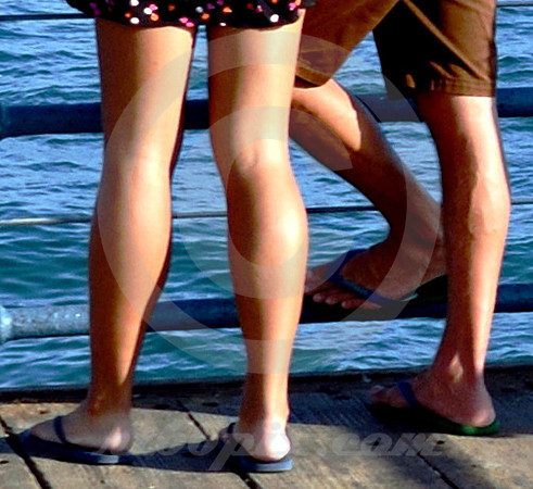 COUPLE AT RAILING (Rt 66 Santa Monica CA)