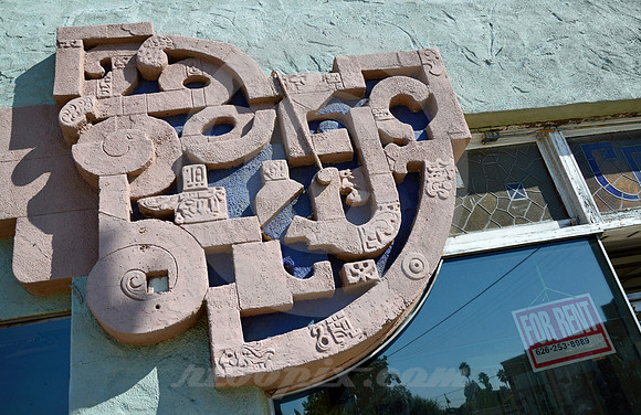 AZTEC HOTEL WINDOW DETAIL (Rt 66 Monrovia CA)