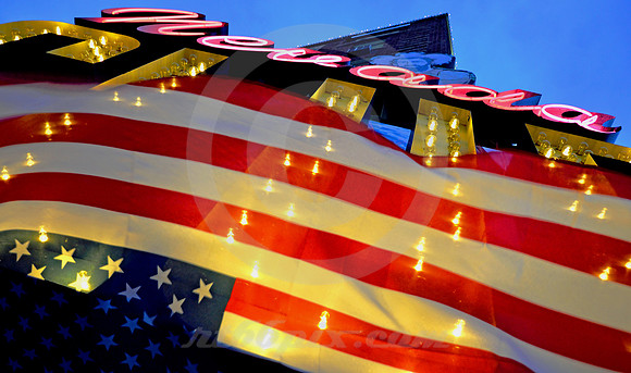 NEON NEVADA & FLAG (Lincoln Highway Ely NV)