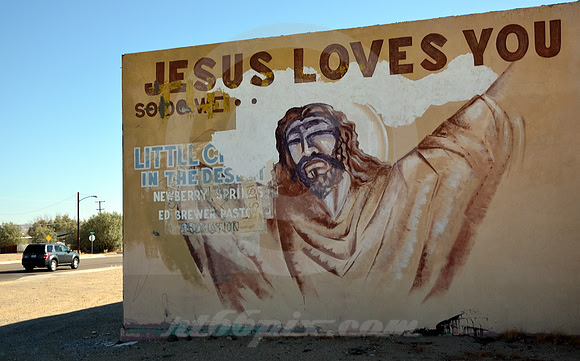 JESUS LOVES YOU (Rt 66 nr Barstow CA)