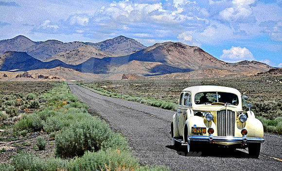 DESERT HIGHWAY & PACKARD (Lincoln Highway nr Eureka NV)