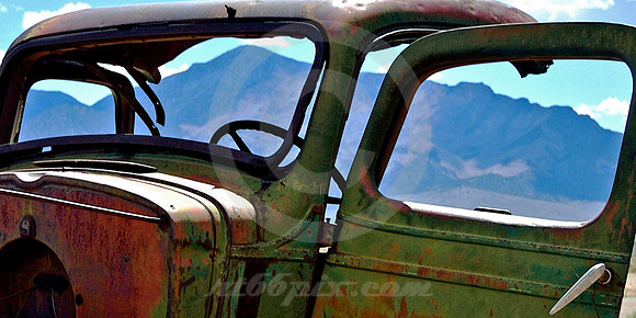 FRAMED VISTA (Lincoln Highway Schellbourne NV)