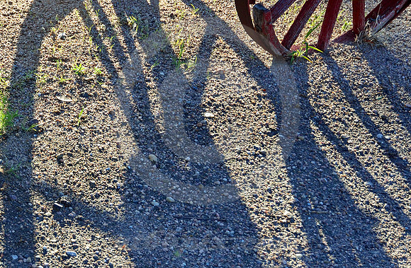 TWO SHADOWS, ONE WHEEL (Lincoln Highway Big Springs NE)