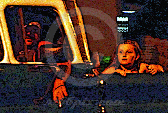 GIRL IN PICKUP TRUCK BED (Rt 66 San Bernardino CA)