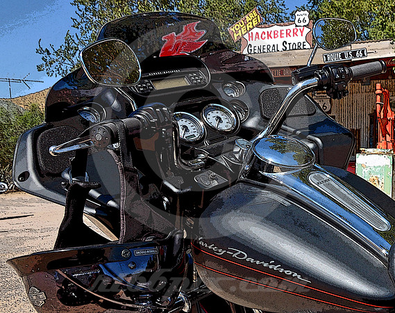 PEGASUS IN WINDSHIELD (Rt 66 Hackberry AZ)