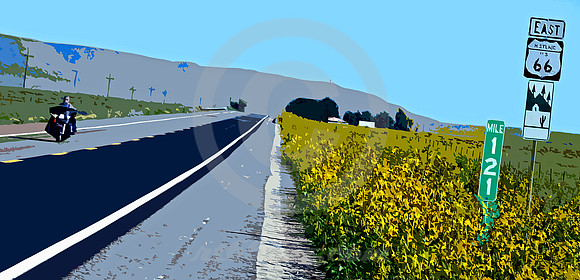 WESTBOUND TO HACKBERRY (Rt 66 nr Seligman AZ)