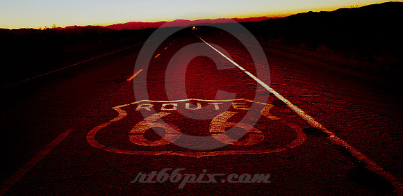 NIGHTFALL, ROUTE 66 (Rt 66 nr Amboy CA)