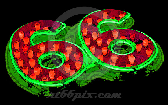 66 MOTEL NEON-ENHANCED (Rt 66 Needles CA)