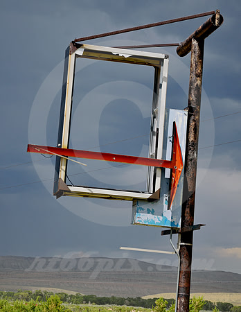 SIGN & STORM (Lincoln Highway Fort Steele WY)