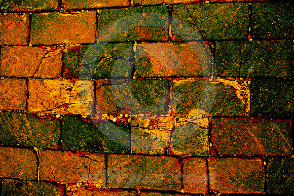 CURVED BRICK SECTION, DETAIL (Rt 66 nr Auburn IL)