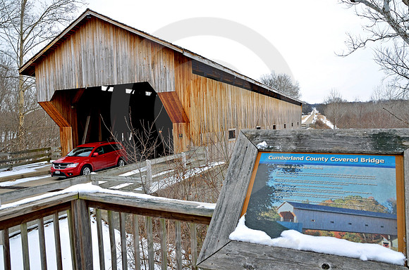 COVERED BRIDGE & SUV (National Road nr Greenup IL)