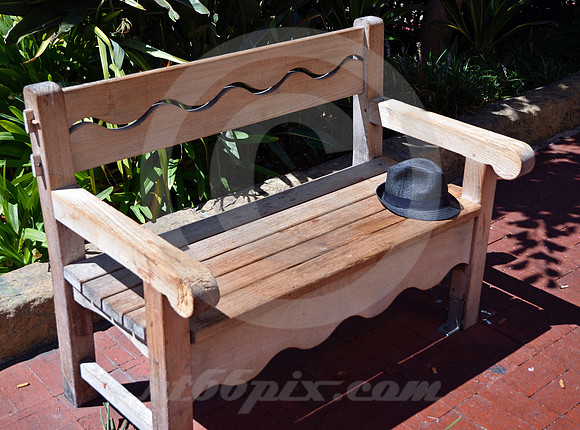 BENCH AND HAT (Santa Barbara CA)