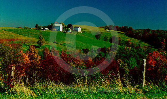 ROADSIDE FARM IN AUTUMN (National Road WV)