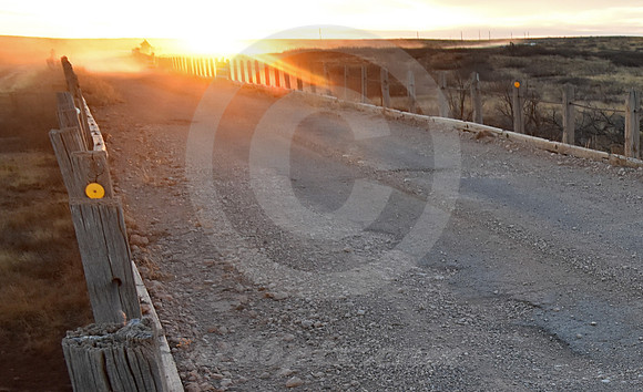 SUNSET ON DIRT #3 (Rt 66 nr San Jon NM)