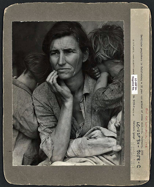 Migrant Mother with thumb