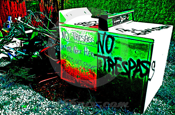 NO TRESPASS WASHER & DRYER (SOLARIZED) (Rt 66 Galena KS)