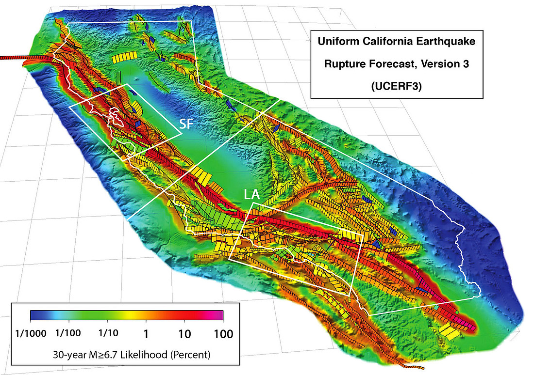 USGS Earthquake Likelihood Map