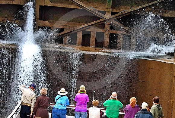 PASSENGERS LOCKING THROUGH (Erie Canal Lockport NY)