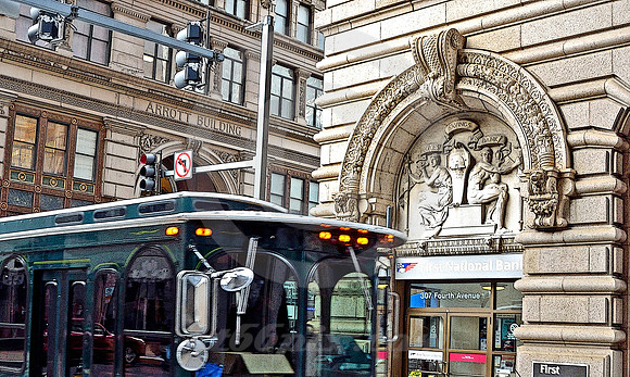 TROLLEY SCENE (Lincoln Highway Pittsburgh PA)